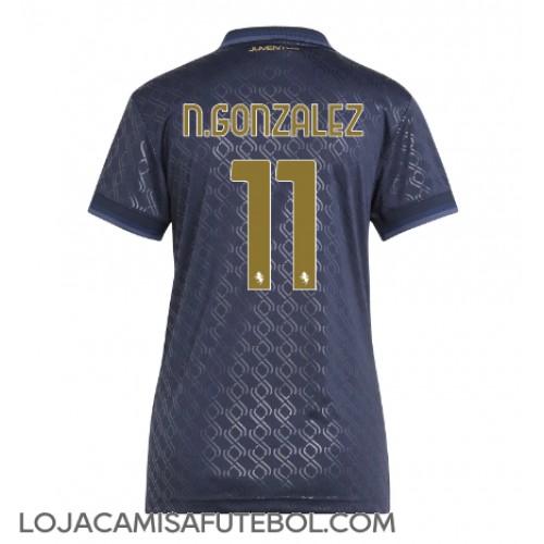 Camisa de Futebol Juventus Nicolas Gonzalez #11 Equipamento Alternativo Mulheres 2024-25 Manga Curta